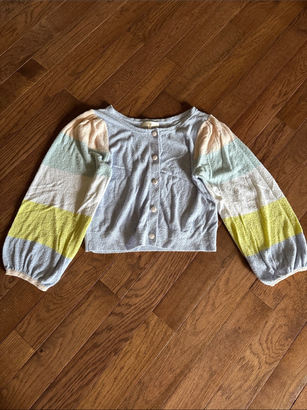 LoveShackFancy Pastel Rainbow Aidyn Cropped Cardigan